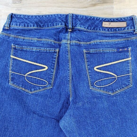 💇♀️Seven7 Blue Dark Wash Bootcut Jeans Size 18 - Picture 5 of 13